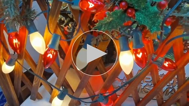 38灯のフクロ ND ver RETRO STRIPE NATAL DESIGN C9 Red and White Christmas String Lights 25Ft C9 Outdoor